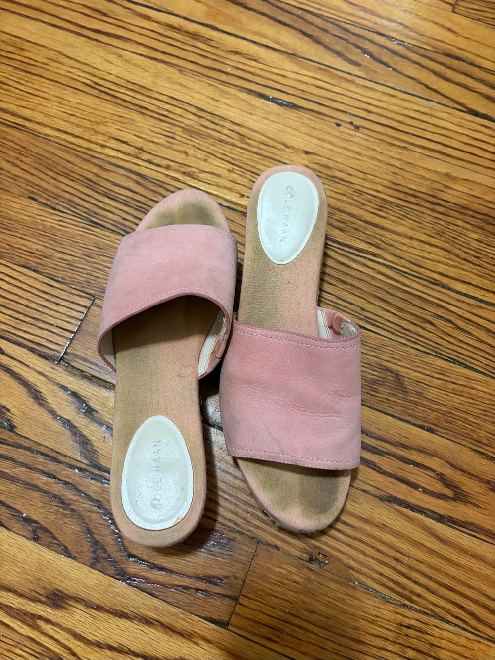 Cole Haan Dusty Pink Suede Slide Mules